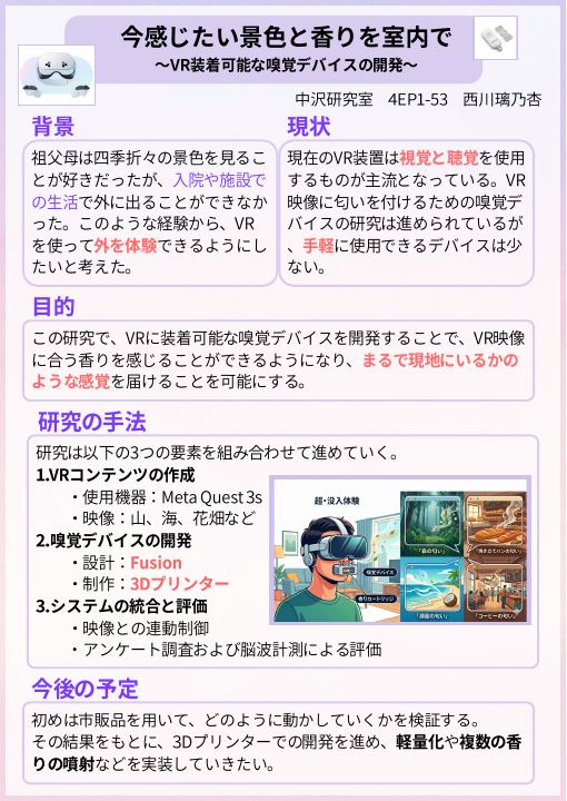 今感じたい景色と香りを室内でのポスター