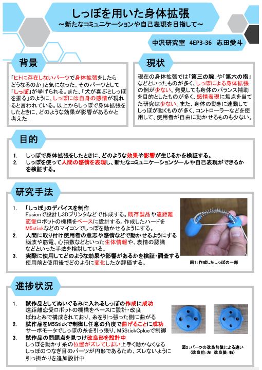 しっぽを用いた身体拡張のポスター